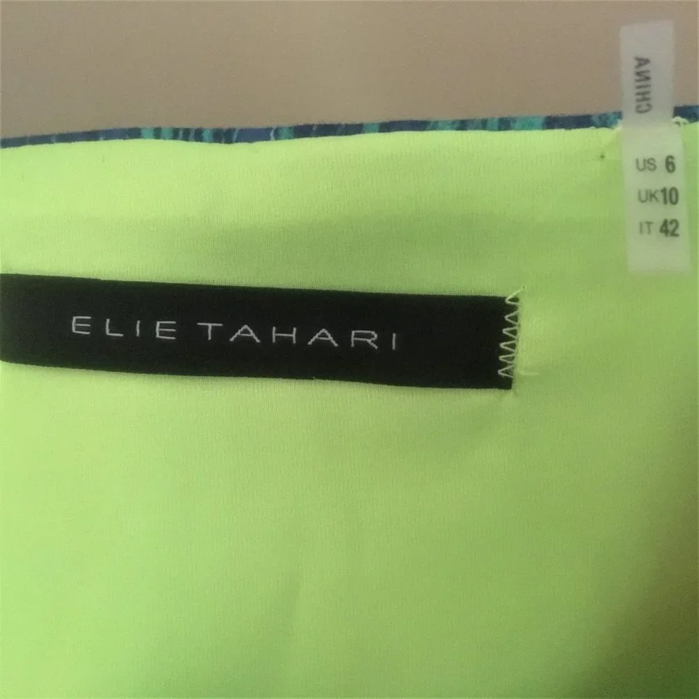 Elie Tahari Tropical Skirt Size 6 Vacation Beach Summer Stretch